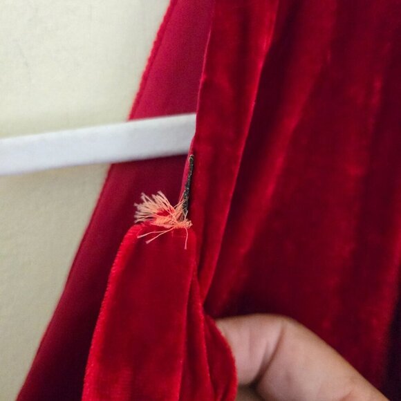 ModCloth NWT* Captivating Charisma Red Velvet Maxi Dress Size 1X - Picture 7 of 11